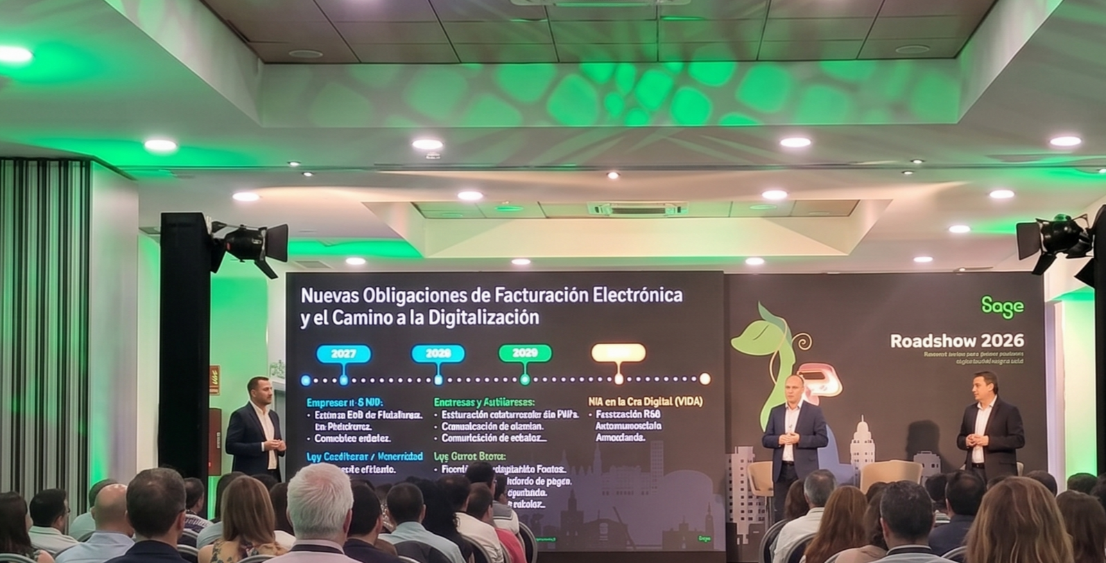 Laura González García de Olinet en el Hotel Eurostars durante el Sage Roadshow 2026